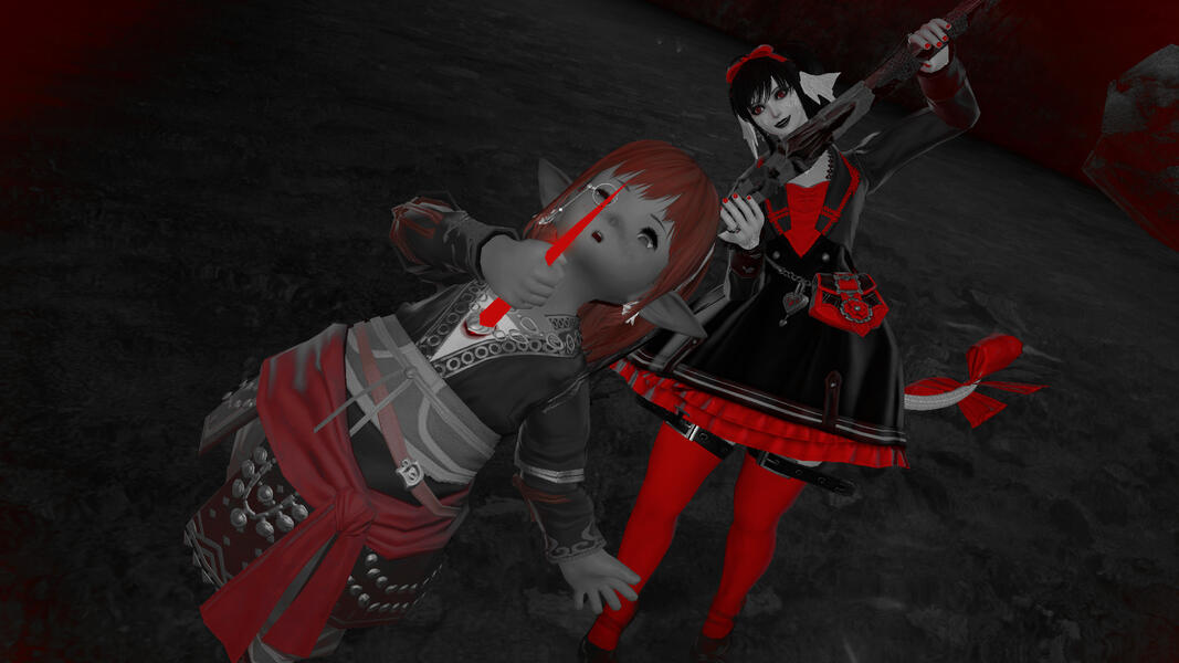 "Goin' somewhere~? Escapin', were you?"